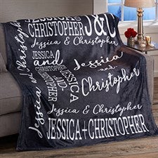 Personalized Romantic Couples Blanket - Couple In Love - 19756