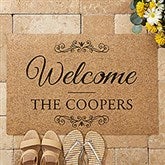 Personalized Coir Welcome Mat with Family Name - 19824