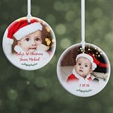 Personalized Baby Photo Ornament - Holly Branch - 19829