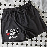 Personalized Boxers - Heart On For You - 19894