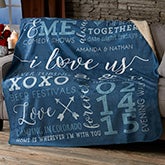 Personalized Sherpa Blankets - I Love Us - 19970
