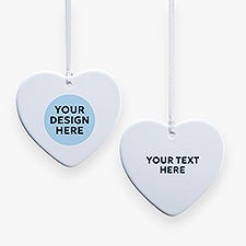 Personalized Logo Double Sided Heart Ornament - 19978