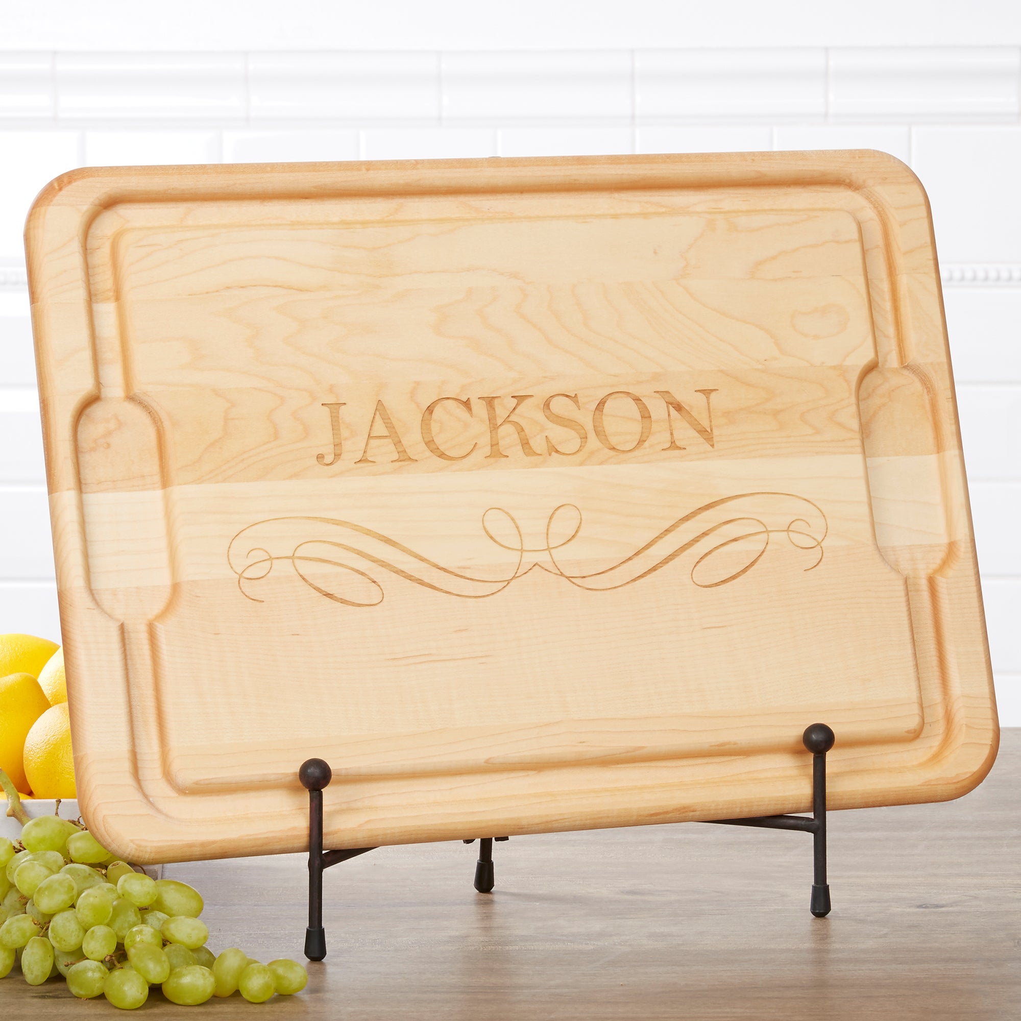 17594 - Classic Kitchen Personalized Hardwood Cutting Board