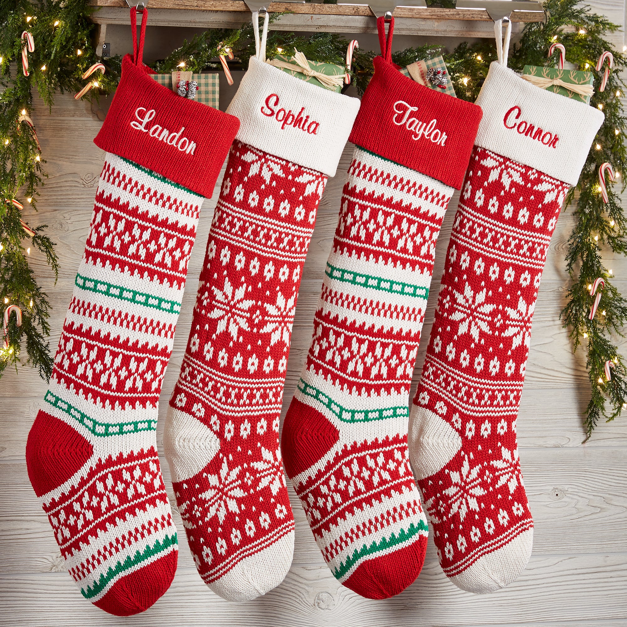 19001 Holiday Sweater Personalized Jumbo Knit Christmas Stocking