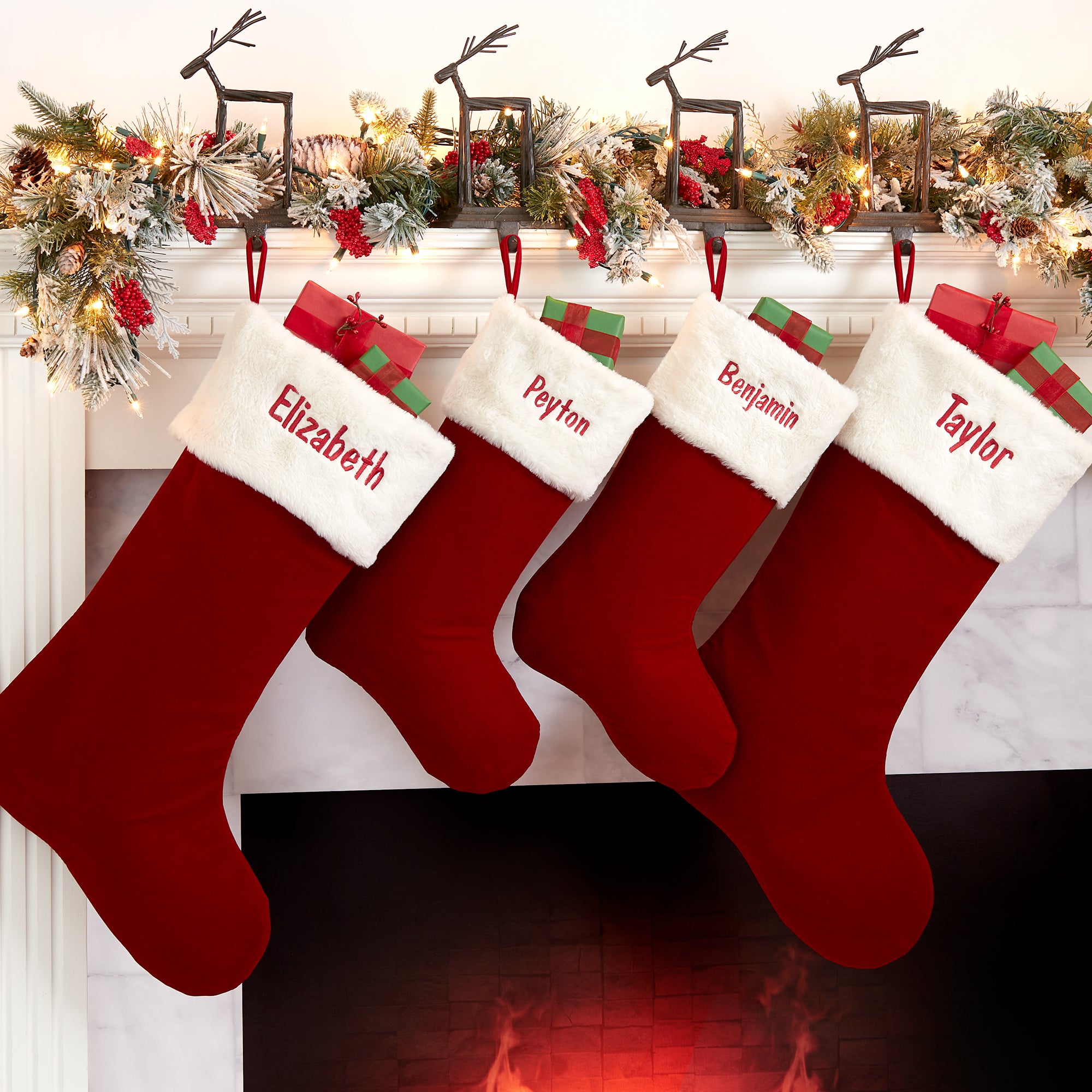 19004 - Velvet Elegance Personalized Christmas Stockings