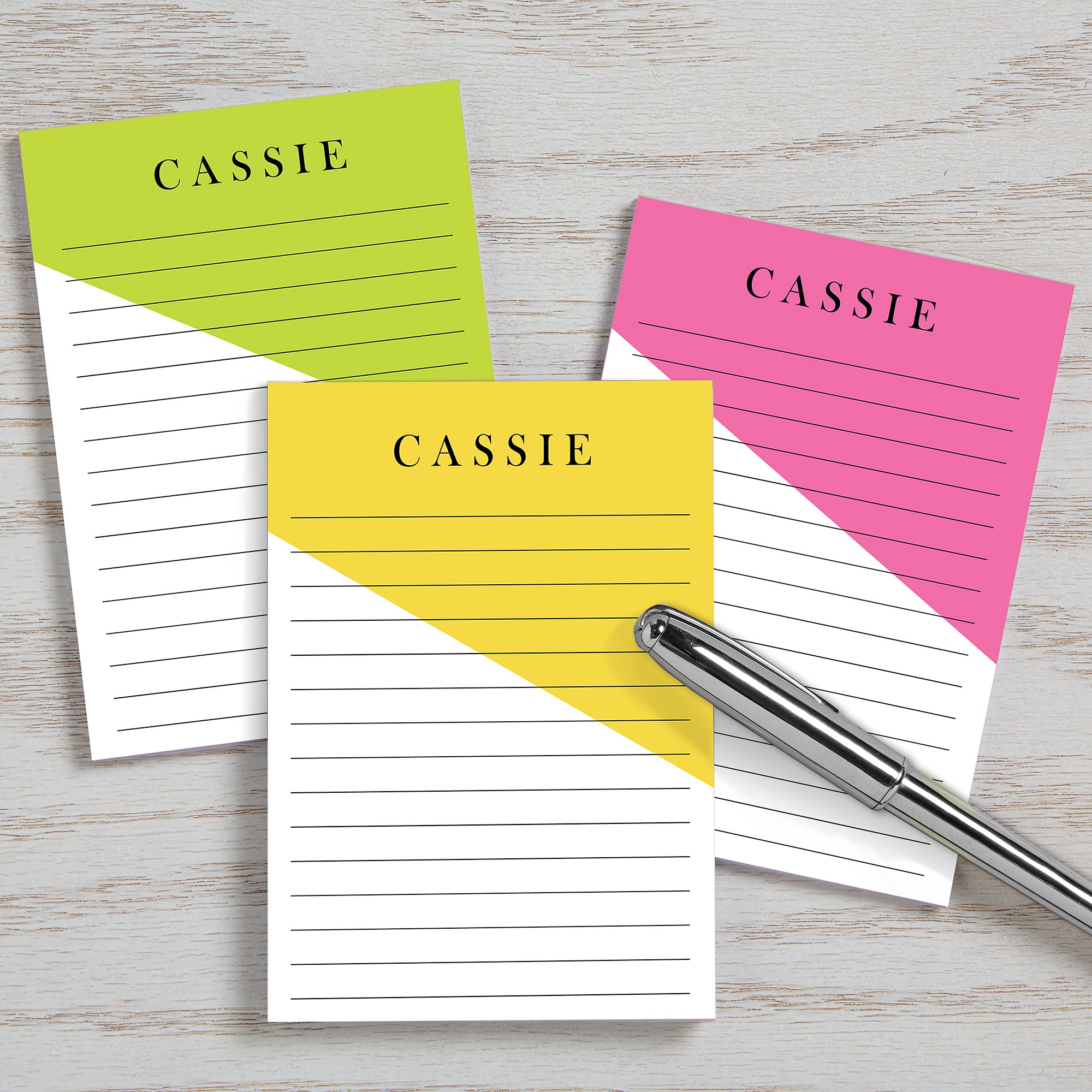 Color Blocks Personalized Mini Notepad Set of 3 | Corporate Gifts