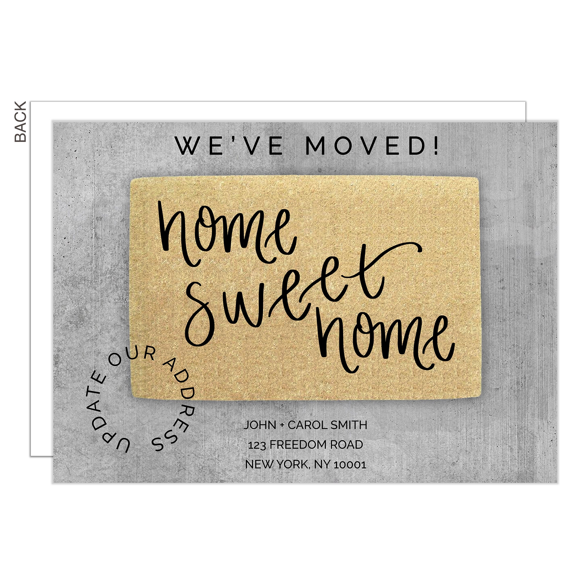 24697 We've Moved Doormat Moving Announcement