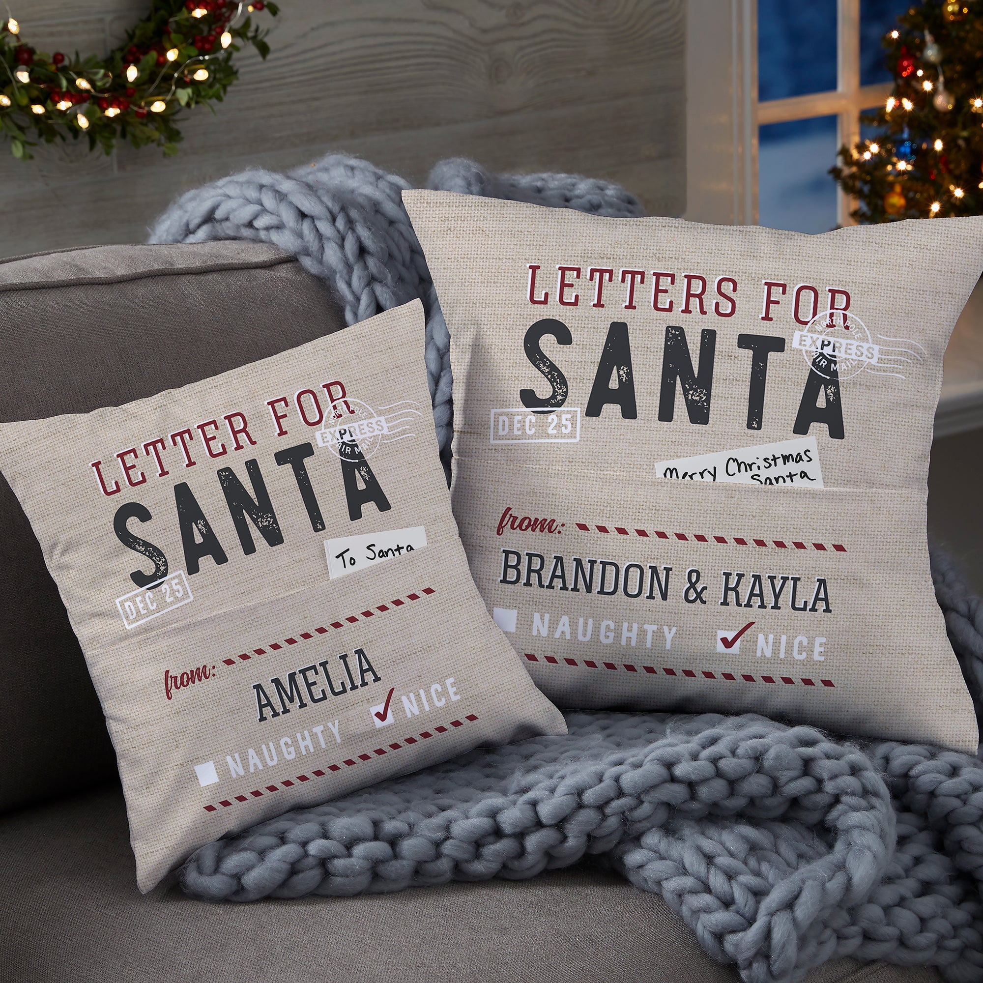 25015 - Letters For Santa Personalized Pocket Pillow