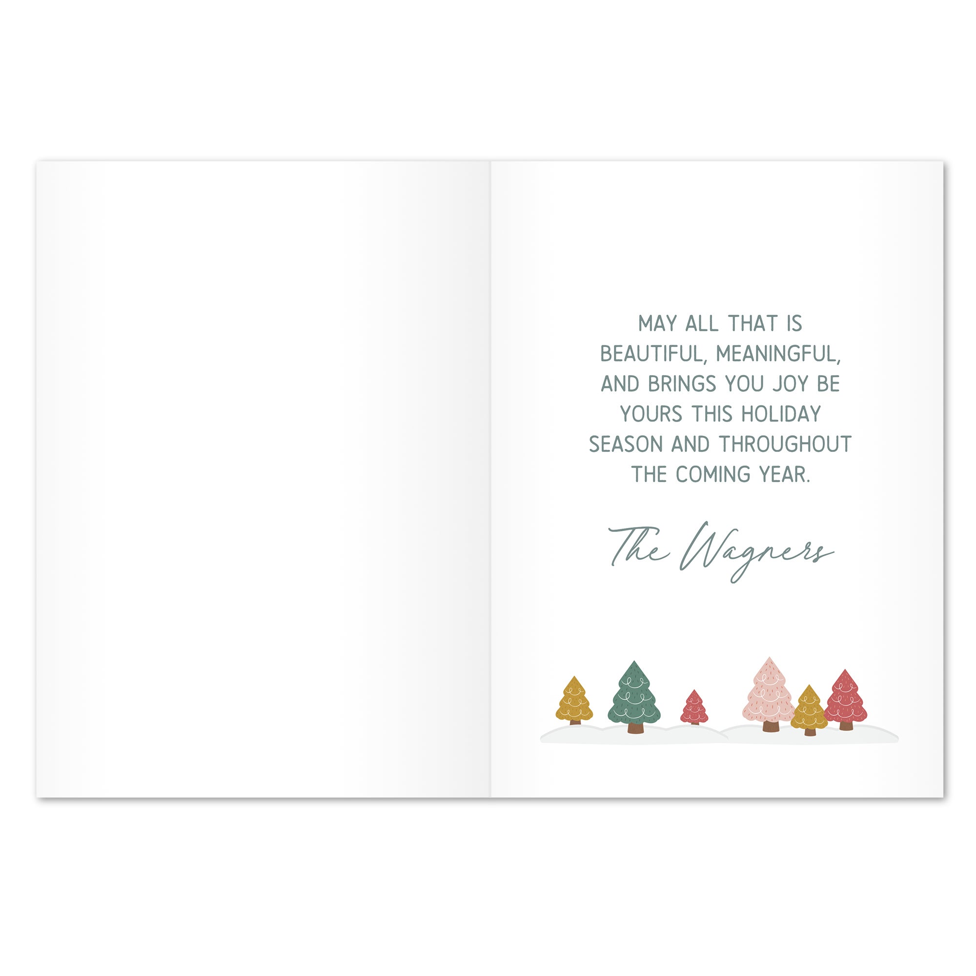 37161 Christmas Cottage Personalized Christmas Greeting Card