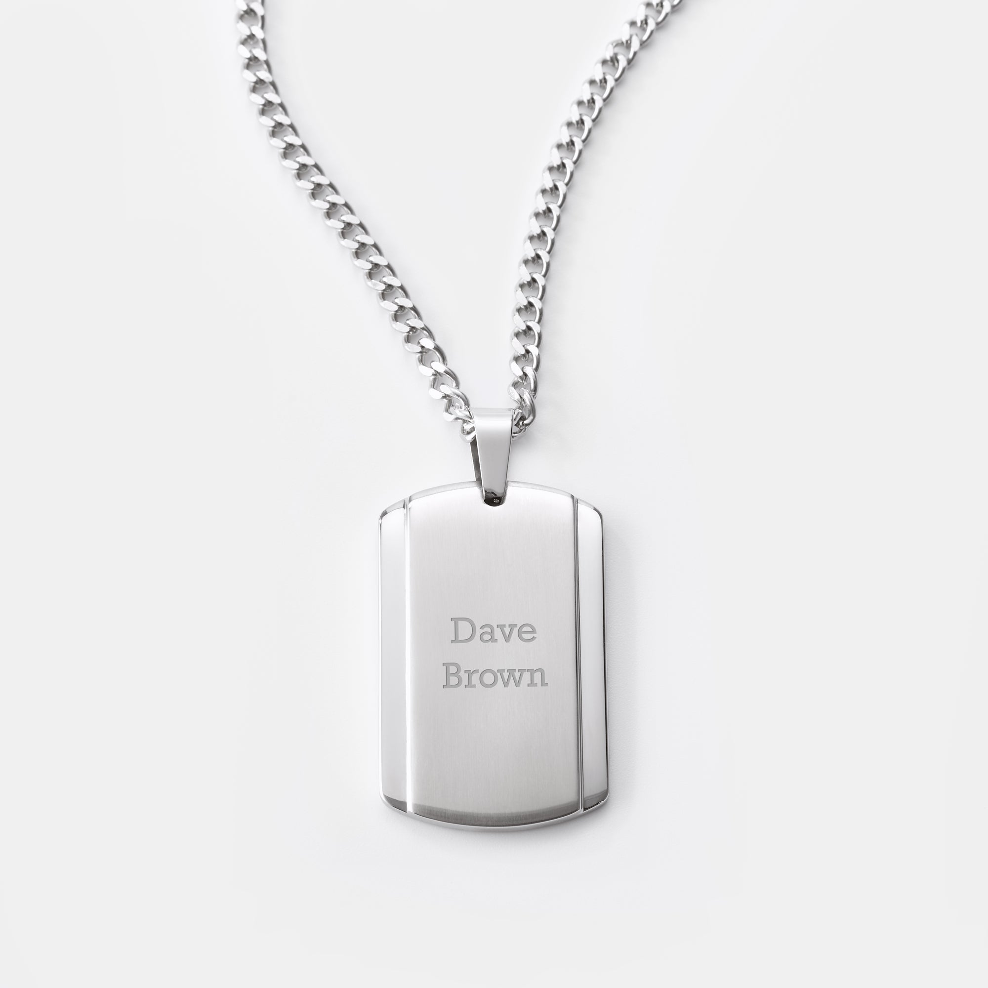 Engraved Stainless Steel Dog Tag Necklace | Corporate Gifts