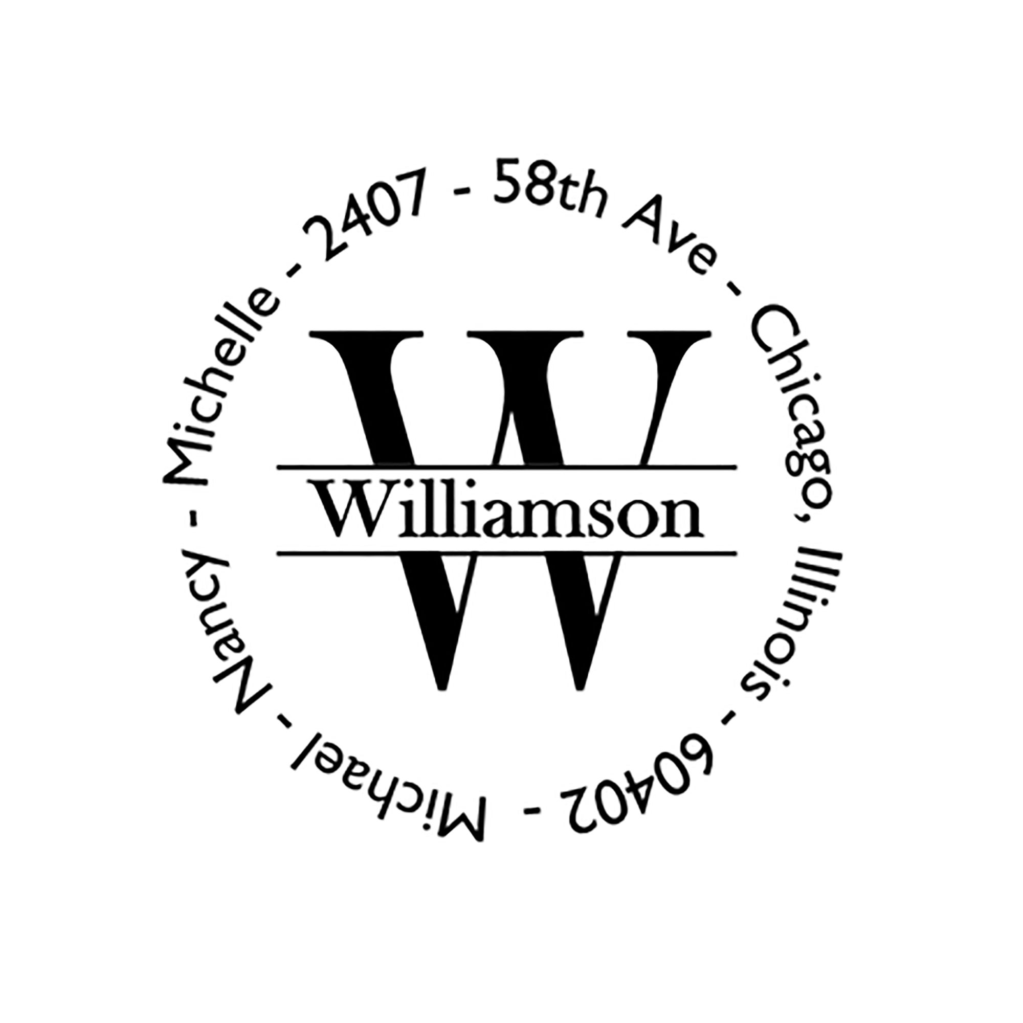 5238 namely yours self inking personalized address stamp