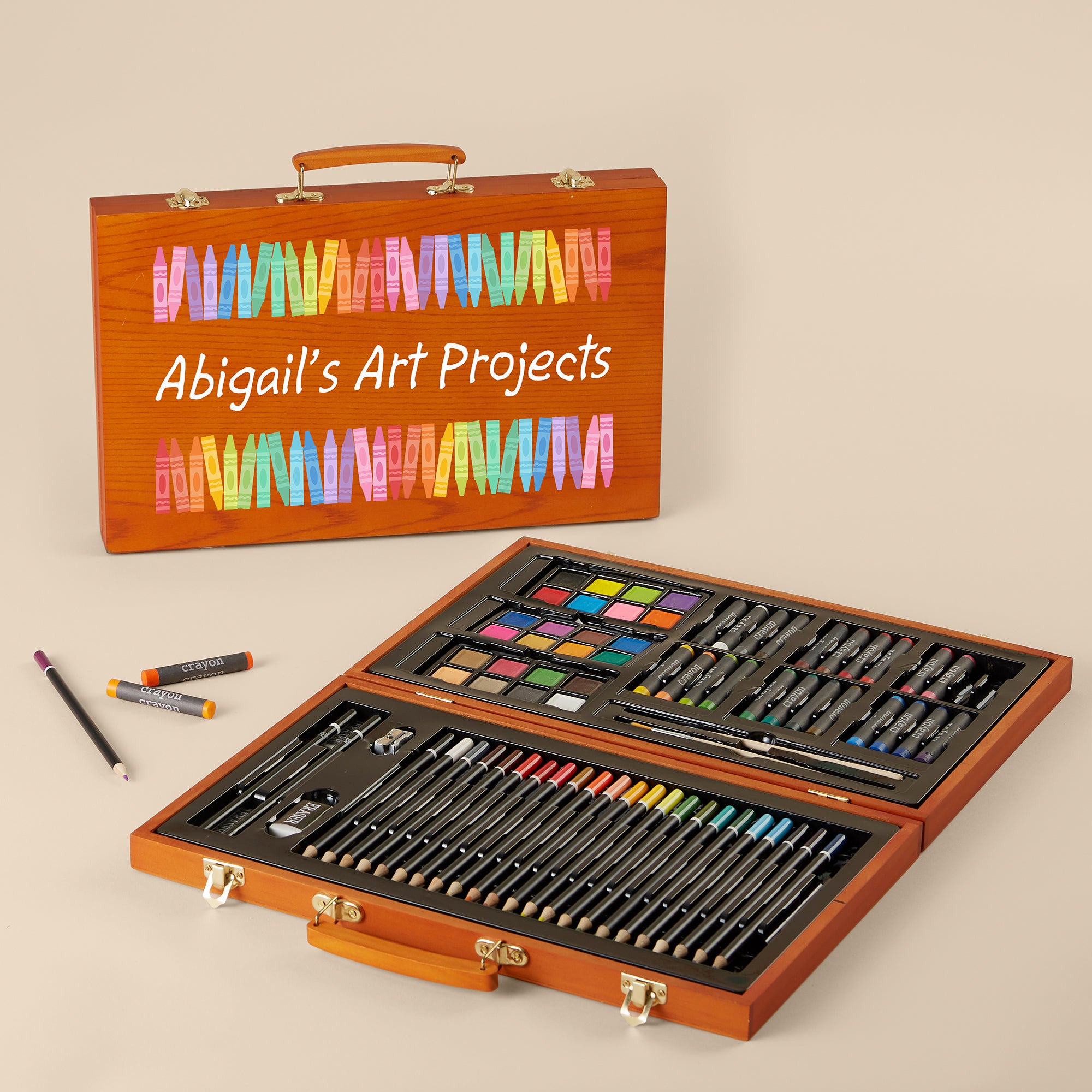 Personalized Drawing Set Watercolor Crayon Personalized Art Set | Corporate Gifts