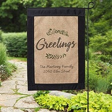 Cozy Home Personalized Burlap Garden Flag - 20000