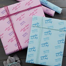 Personalized Baby Wrapping Paper - Step & Repeat - 20034