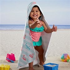 Flamingo Personalized Hooded Beach Towel - 20118