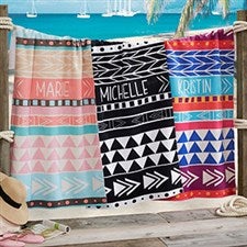 Bohemian Chic Personalized Beach Towel - 20142