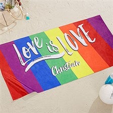 Love Is Love Personalized Beach Towels - 20144
