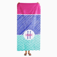 Personalized Beach Towels - Colorful Name - 20147