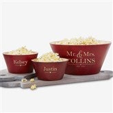 Personalized Red Bamboo Bowls - Wedding Couple - 20149