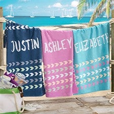Personalized Kids Beach Towels With Names - Tribal - 20152
