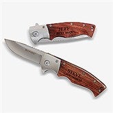 Groomsman Personalized Wooden Handle Folding Knife - 20173
