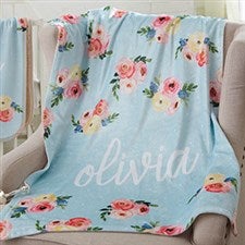 Personalized Floral Baby Blankets - 20250