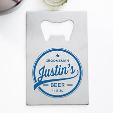 Groomsman Brewing Co. Personalized Bottle Opener - 20402
