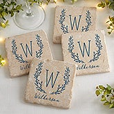 Personalized Stone Coasters - Floral Farmhouse - 20405