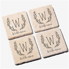 Personalized Stone Coasters - Floral Farmhouse - 20405