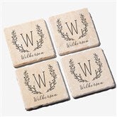 Personalized Stone Coasters - Floral Farmhouse - 20405