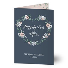 Happily Ever After Personalized Wedding Greeting Card - 20438