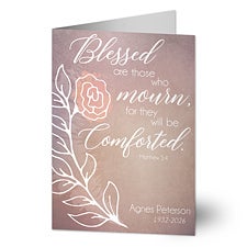 Personalized Sympathy Card - Blessed Are Those - 20445