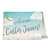 Beyond The Moon Personalized Baby Congratulations Cards - 20458