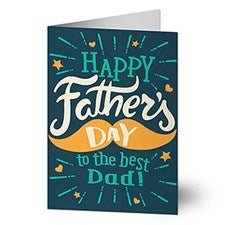 Personalized Fathers Day Card - Dads Mustache - 20460
