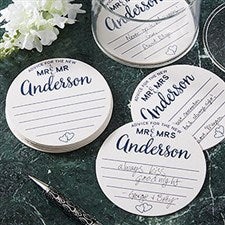 Wedding Advice Cards Personalized Paper Coasters - 20462