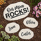 Personalized Garden Stones - Our Mom Rocks - 20467