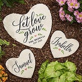 Personalized Heart Garden Stones - Let Love Grow - 20471