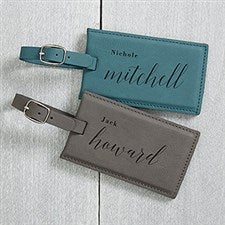 Stylish Name Personalized Leather Luggage Tags - 20484