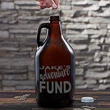 Personalized Beer Growler Piggy Bank For Adults - 20497