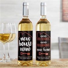 Personalized New Home Wine Bottle Labels - 20498