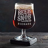 Personalized Craft Beer Glass - Beer Snob - 20544