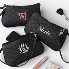Personalized Embroidered Quilted Wristlet - 20548