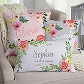 Personalized Floral Baby Throw Pillows - 20566