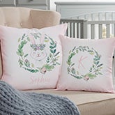 Woodland Floral Personalized Baby Pillows - 20567