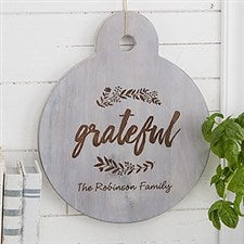 Personalized Round Wooden Serving Paddle - Cozy Kitchen - 20572