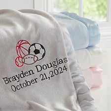 All Star Sports Personalized Baby Blanket - 20596