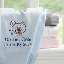 Teddy Bear Personalized Baby Blanket - 20598