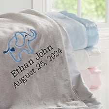 Elephant Personalized Baby Blanket - 20599