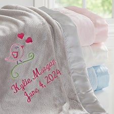 Sweet Bird Personalized Baby Blanket - 20604