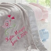 Sweet Bird Personalized Baby Blanket - 20604